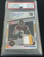 Dyami Brown #RPA-DB Football Cards 2021 Panini Donruss Optic Rookie Patch Autographs Prices