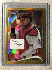 Yadier Molina [Gold Refractor] #16 Baseball Cards 2014 Topps Chrome Prices