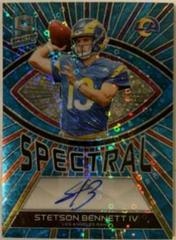 Stetson Bennett IV [Blue Neon] #2 Football Cards 2023 Panini Spectra Spectral Signature Prices
