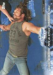 Shane McMahon Puts AJ Styles Through a Table [Blue] #76 Wrestling Cards 2018 Topps WWE Road To Wrestlemania Prices