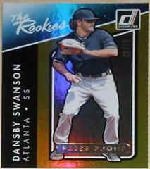 Dansby Swanson [Gold Press Proof] #TR-3 Baseball Cards 2017 Panini Donruss the Rookies Prices