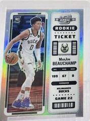 MarJon Beauchamp #23 Basketball Cards 2022 Panini Contenders Optic Rookie Silver Prices