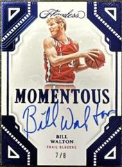 Bill Walton [Blue] Basketball Cards 2022 Panini Flawless Momentous Autograph Prices