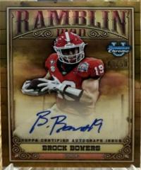 Brock Bowers [Gold] #RMA-BB Football Cards 2023 Bowman Chrome University Ramblin' Man Autographs Prices