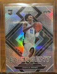 Joshua Primo [Green Prizm] #17 Basketball Cards 2021 Panini Prizm Emergent Prices