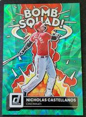 Nicholas Castellanos [Green] #BS-10 Baseball Cards 2022 Panini Donruss Bomb Squad Prices