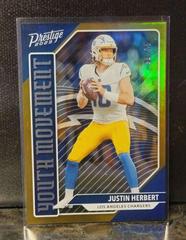 Justin Herbert [Gold] #YM-4 Football Cards 2023 Panini Prestige Youth Movement Prices