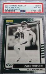 Zach Wilson #BW2 Football Cards 2021 Panini Instant Black & White Prices