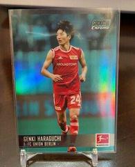 Genki Haraguchi [Aqua Refractor] #16 Soccer Cards 2021 Stadium Club Chrome Bundesliga Prices