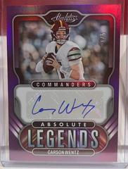 Carson Wentz [Purple] Football Cards 2022 Panini Absolute Legends Signatures Prices