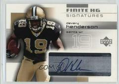 Devery Henderson #FS-DH Football Cards 2004 Upper Deck Finite Signatures Prices