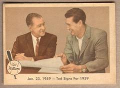 Jan. 23, 1959 Ted [Signs for 1959] #68 Baseball Cards 1959 Fleer Ted Williams Prices