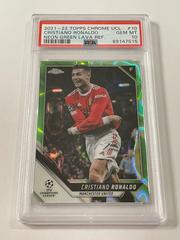 Cristiano Ronaldo [Neon Green Lava Refractor] #10 Soccer Cards 2021 Topps Chrome UEFA Champions League Prices