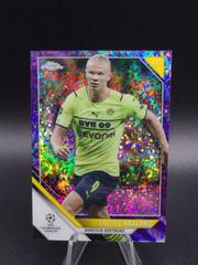 Erling Haaland [Purple Mini Diamond Refractor] #200 Soccer Cards 2021 Topps Chrome UEFA Champions League Prices