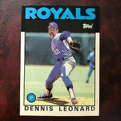 Dennis Leonard #65T Baseball Cards 1986 Topps Traded Tiffany Prices