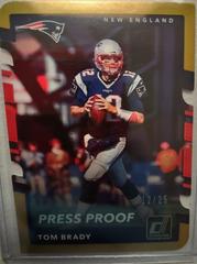 Tom Brady [Gold Die Cut Press Proof] #64 Football Cards 2017 Panini Donruss Prices