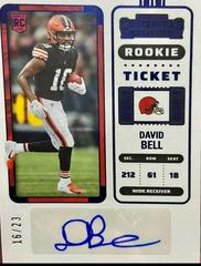 David Bell [Blue] Football Cards 2022 Panini Zenith Contenders Rookie Ticket Autographs Prices