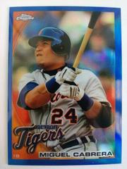 Miguel Cabrera [Blue Refractor] #156 Baseball Cards 2010 Topps Chrome Prices