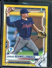 Spencer Schwellenbach [Gold Foil] #BD-44 Baseball Cards 2021 Bowman Draft 1st Edition Prices