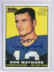 Don Maynard Football Cards 2001 Topps Team Legends Autograph Prices