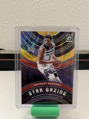 Anthony Edwards [Red Gold Wave] #14 Basketball Cards 2022 Panini Donruss Optic Star Gazing Prices
