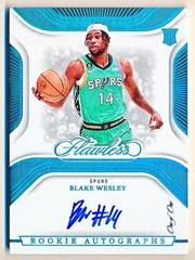 Blake Wesley [Platinum] #29 Basketball Cards 2022 Panini Flawless Rookie Autograph Prices
