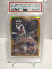 Dak Prescott, Micah Parsons [Gold] #XO-8 Football Cards 2021 Panini Contenders Optic Xs and Os Prices