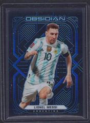 Lionel Messi [Electric Etch Blue] Soccer Cards 2021 Panini Obsidian Prices