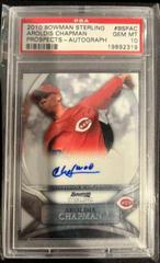 Aroldis Chapman [Autograph] #BSPAC Baseball Cards 2010 Bowman Sterling Prospects Prices