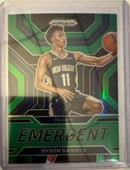 Dyson Daniels [Green] #4 Basketball Cards 2022 Panini Prizm Emergent Prices