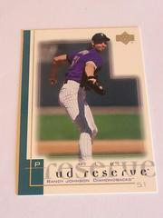 Randy Johnson #115 Baseball Cards 2001 Upper Deck Reserve Prices