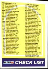 Checklist 1-120 #U-120 Football Cards 1990 Fleer Update Prices