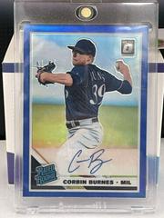 Corbin Burnes [Blue] #CB Baseball Cards 2019 Panini Donruss Optic Rated Rookie Signatures Prices