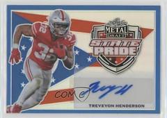 TreVeyon Henderson [Prismatic Blue] #SP-TH1 Football Cards 2022 Leaf Metal Draft State Pride Prices