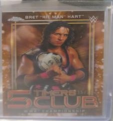 Bret 'Hit Man' Hart [Orange Refractor] Wrestling Cards 2021 Topps Chrome WWE 5 Timers Club Prices