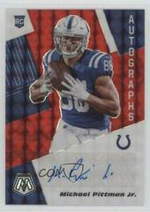 Michael Pittman Jr. [Choice Fusion Red] Football Cards 2020 Panini Mosaic Rookie Autographs Prices