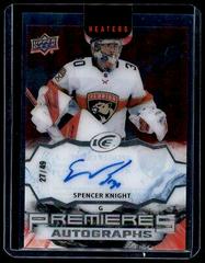 Spencer Knight [Autograph] #IPA-SK Hockey Cards 2021 Upper Deck Ice Premieres Prices