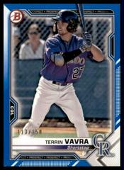 Terrin Vavra [Blue] #BP-100 Baseball Cards 2021 Bowman Paper Prospects Prices
