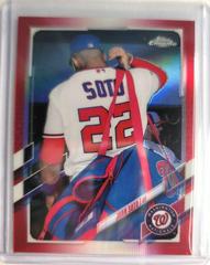 Juan Soto [Red Refractor] Baseball Cards 2021 Topps Chrome Prices