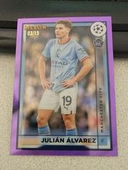 Julian Alvarez [Purple] #94 Soccer Cards 2022 Topps Merlin Chrome UEFA Club Competitions Prices