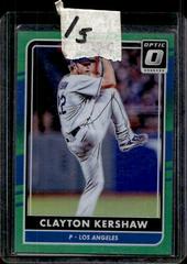 Clayton Kershaw [Green] #162 Baseball Cards 2016 Panini Donruss Optic Prices