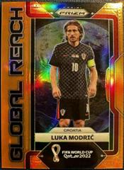 Luka Modric [Orange] Soccer Cards 2022 Panini Prizm World Cup Global Reach Prices