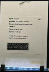 Jonathan India [Hyper] #DSS-JI Baseball Cards 2022 Panini Chronicles Deep Space Signatures Prices