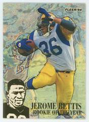 JEROME BETTIS Football Cards 1994 Fleer Jerome Bettis Rookie of the Year Prices