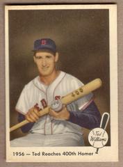 1956 Ted Reaches [400th Homer] #57 Baseball Cards 1959 Fleer Ted Williams Prices