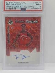 Terence Davis [Red Wave] #RS-TDV Basketball Cards 2019 Panini Mosaic Rookie Scripts Prices