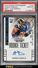 Aaron Donald [Seat Autograph] Football Cards 2014 Panini Contenders Prices