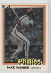 Bake McBride #404 Baseball Cards 1981 Donruss Prices