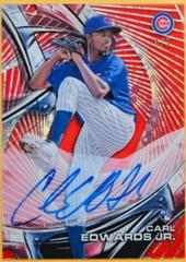 Carl Edwards Jr. [Red Orbit Diffractor] #HT-CE Baseball Cards 2016 Topps High Tek Autograph Prices