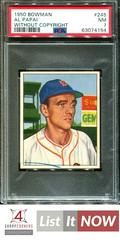 Al Papai [Without Copyright] #245 Baseball Cards 1950 Bowman Prices